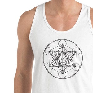 Sacred Geometry Tank Top Unisex Metatrons Cubes Classic Jersey Cotton Tanktop