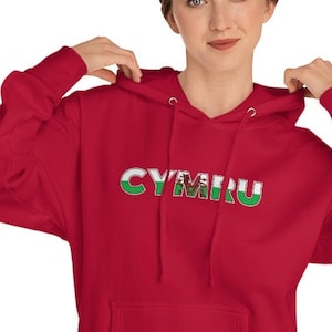 Cymru Hoodie, Wales Hoodie, Welsh Gift, Wales Rugby Hoodie, Welsh Flag Hoodie, Red Dragon Hoodie, Unisex Hooded Sweatshirt