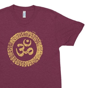 Mens Om Shirt Yoga Triblend Slim Fit Unisex Yoga T Shirts for Men Festival Shirt Meditation Mantra Hindu Spiritual Buddha Shirt Gift