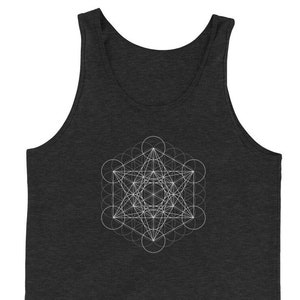 Sacred Geometry Tank Top, Psychedelic Tank Top, Flow Arts Shirt, Festival Clothing, Metatrons Cube and Flower of Life Tank