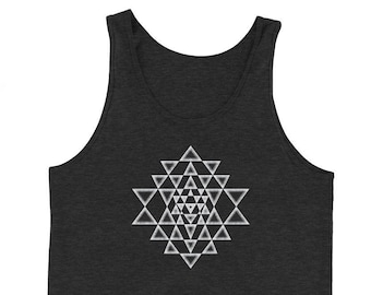 Sri Yantra Tank Top, Heilige Geometrie Tank Top, Yoga Tank Top, Unisex Spirituele Tank Top, Festival Kleding