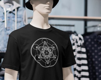 Geometric Shirt for Men, Mens Graphic Tshirt, Psychedelic Shirt, Sacred Geometry Streetwear Shirt, Gift for Boyfriend, Cool Shirts for Men