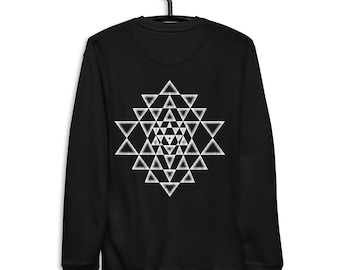 Sri Yantra Sweatshirt, Heilige Geometrie Sweatshirt, Yoga Sweatshirt, Flow Arts Sweatshirt, Spirituele Kleding