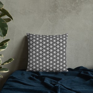 Beautiful Geometric Pillow, Flower of Life Pillow, Sacred Geometry Pillow, Psychedelic Pillow, Yoga Pillow