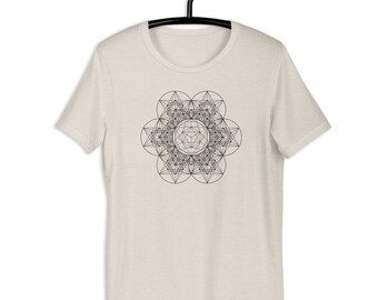 Sacred Geometry Shirt, Platonic Solids Shirt, Seed of Life Shirt, Metatrons Cube Shirt, Visionary Art Shirt, Psychedelic Shirt