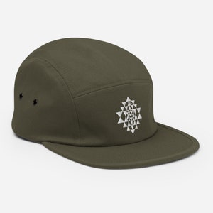 Sri Yantra Five Panel Cap, Sacred Geometry Hat, Yoga Hat, Meditation Hat, Mindfulness Hat, Psychedelic Hat, Festival Hat