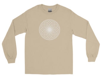 Torus Energy Field shirt met lange mouwen, heilige geometrie shirt, psychedelische T-shirt met lange mouwen, visionaire art streetwear