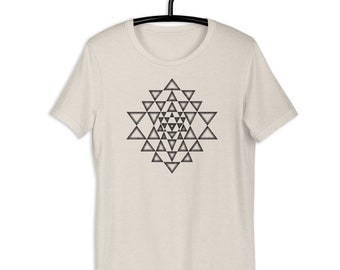 Sri Yantra Shirt, Sacred Geometry Shirt, Meditation Clothing, Geometric Art Shirt, Festival Clothing