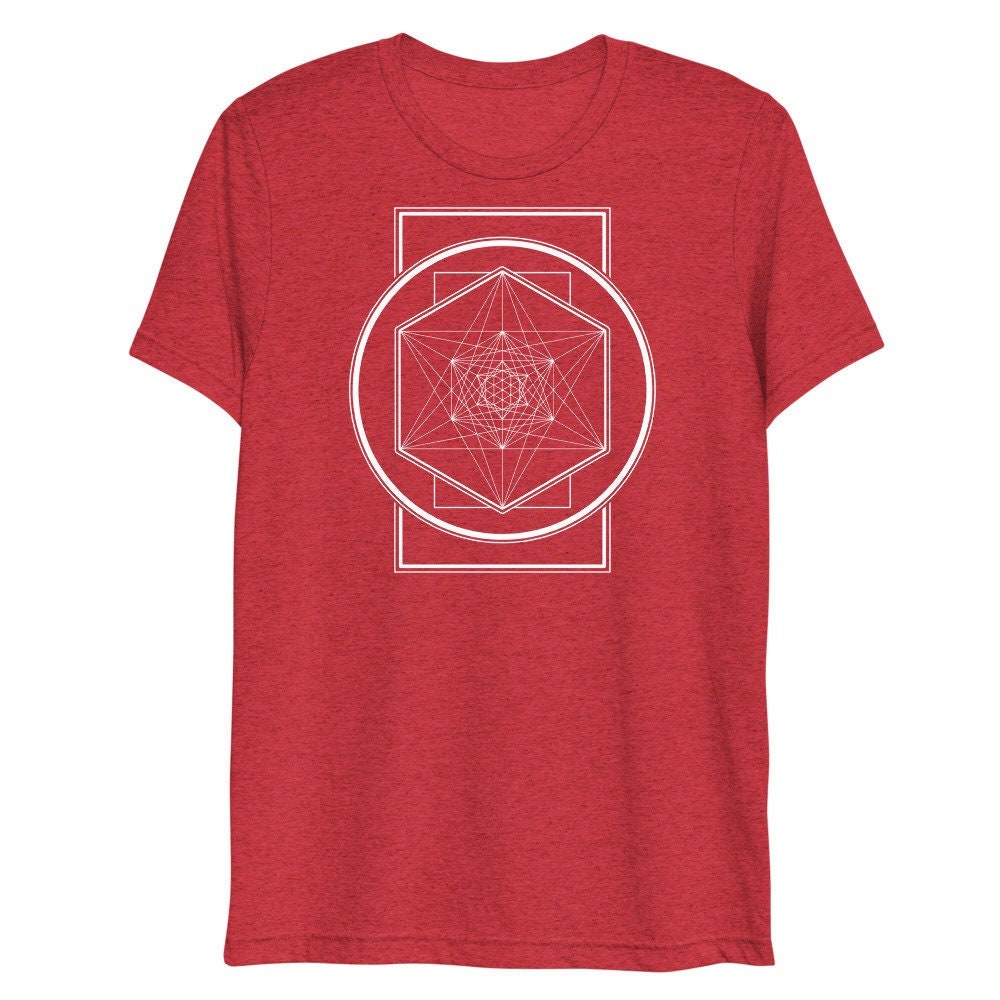 Geometrisch Mens Heilige Geometrie Shirt Grafische Tee Metatrons Cube Tshirt Heilige Geometrie Kleding Kleding Herenkleding Overhemden & T-shirts T-shirts 
