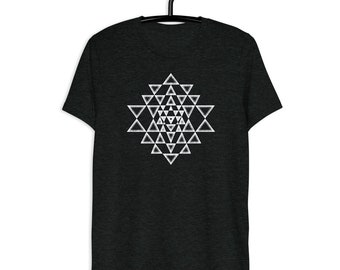 Sri Yantra Shirt, Sacred Geometry Shirt, Yoga Shirt, Mediation Shirt, Cool Shirts for Men