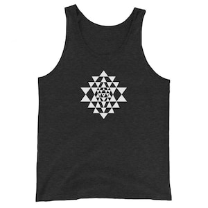 Sri Yantra Tank Top, Spiritual Tanktop, Yoga Tank Men, Psychedelic Tank Top, Sacred Geometry Tank Top for Summer
