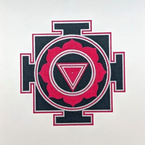 Kali Yantra 8x8 Watercolor Painting