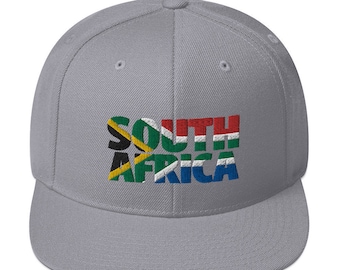 South Africa Flag - South African Roots Embroidered Snapback Hat