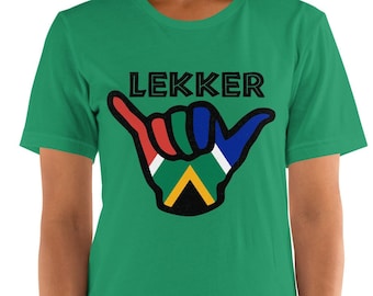 Lekker South Africa Chill Out Hand South African Flag T-Shirt