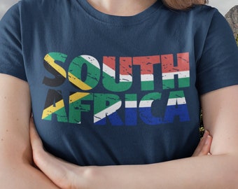 Bandera de Sudáfrica - Camiseta de raíces sudafricanas