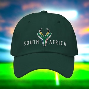 Springbok Head South Africa Flag Dad hat | Nou Gaan Ons Braai | Ja Boet