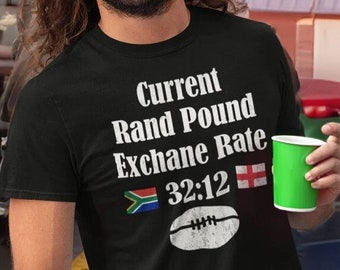 South Africa Exchange Rand Pound 2019 - 2023 T-Shirt | Springbok Rugby | Nou Gaan Ons Braai