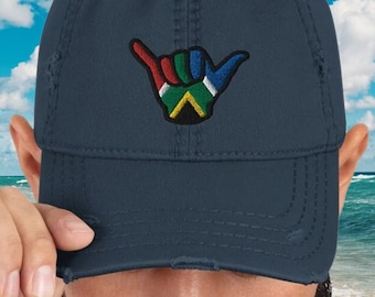 South Africa Hang Out | Chill Bru | Embroidered Distressed Dad Hat | Lekker Boet