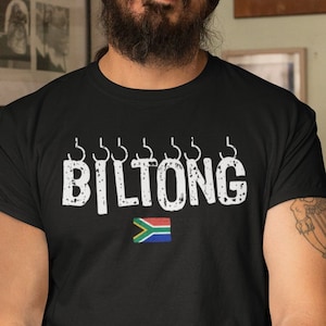 Biltong South Africa T-Shirt | Lekker Braai |  Dry Wors | Afrikaans Language