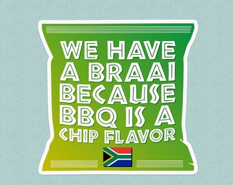 Braai Zuid-Afrika Sticker | Familie BBQ Grappige Mixup | Lekker BraaiTijd