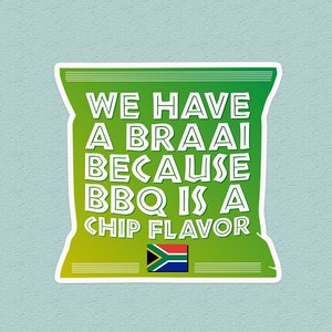 Braai África do Sul Adesivos de <br> Entrega Rápida? Mistura engraçada para churrasco em família | Lekker BraaiTime