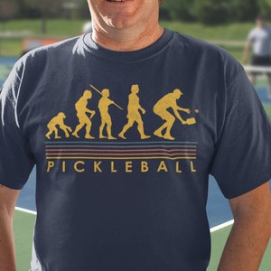 Pickleball Evolution Funny T-Shirt | Evolution Of Pickleball | Player Ape Man Vintage