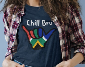 South Africa Hang Out T-Shirt | Shaka Hand | Chill Bru South African