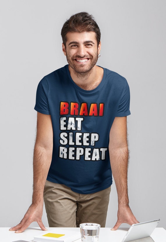 Braai Eat Sleep Repeat Funny South African BBQ T-Shirt | Etsy