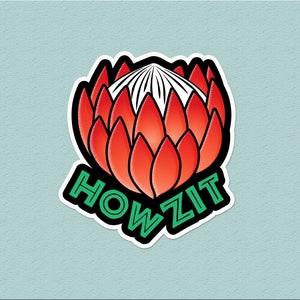 Protea Flower South Africa Sticker | Classic Symbol | Howzit Hello