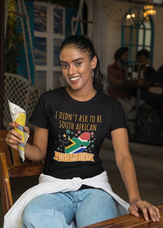 面白い南アフリカTシャツ：ラッキーな外国人居住者のプライドTシャツ