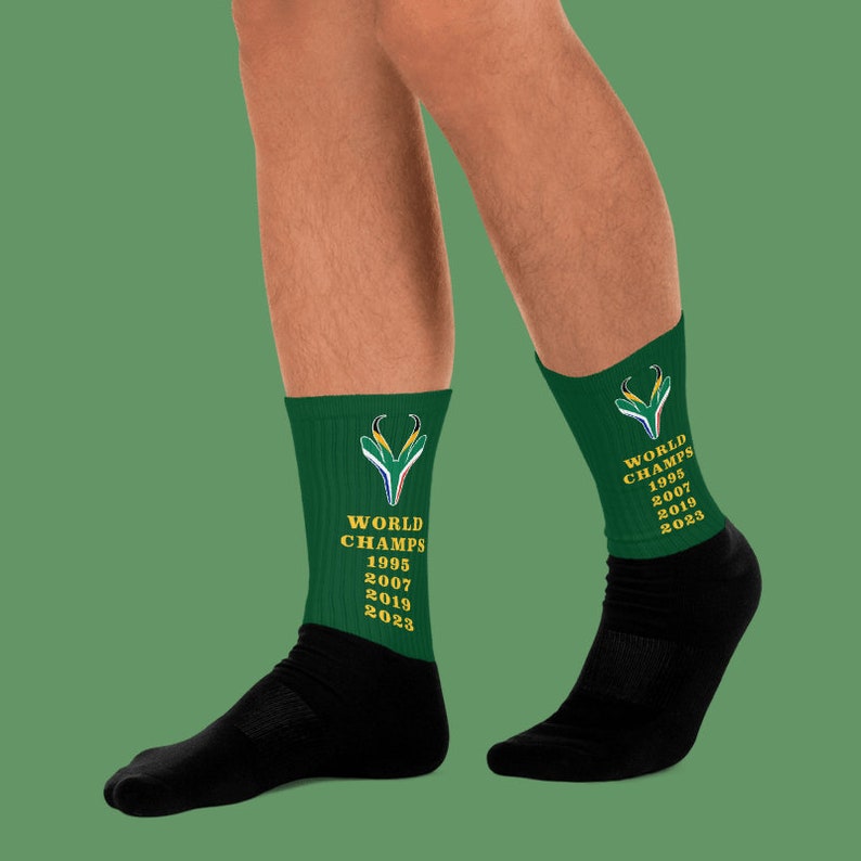 South Africa Rugby World Champs Socks: Springbok Flag, Four-time Winner ...