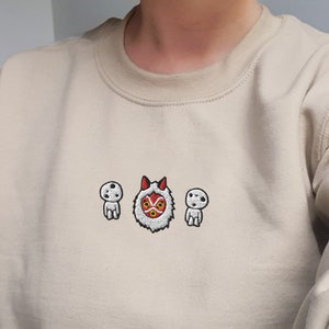 Embroidered Mononoke Sweatshirt | Kodama Sweatshirt