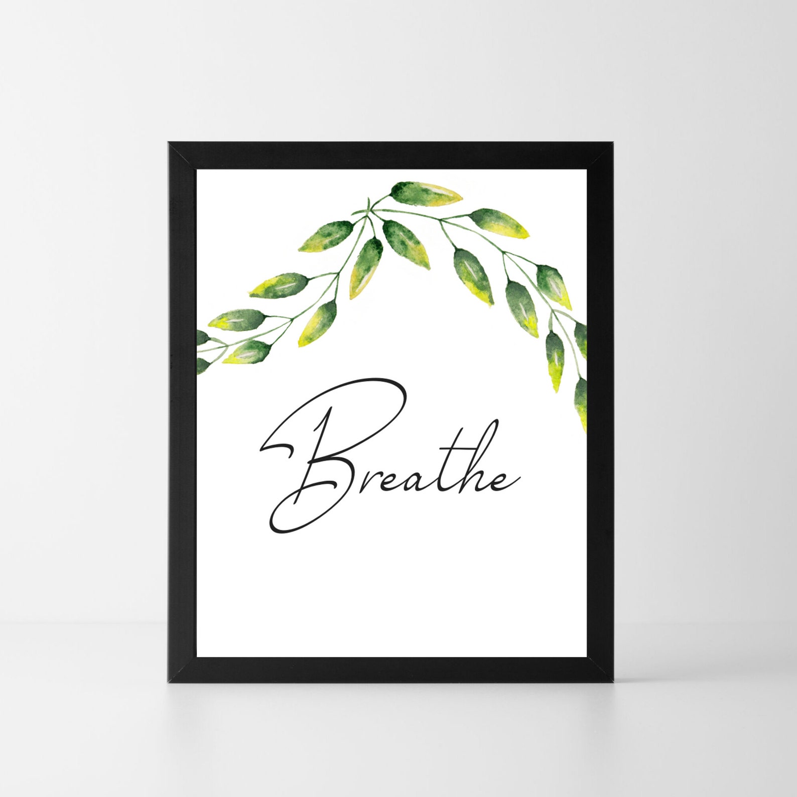 Breathe Print Breathe Wall Art Relaxing Wall Art Relaxing Etsy