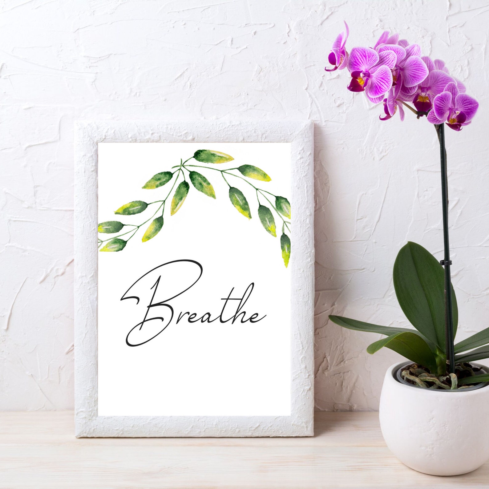 Breathe Print Breathe Wall Art Relaxing Wall Art Relaxing Etsy
