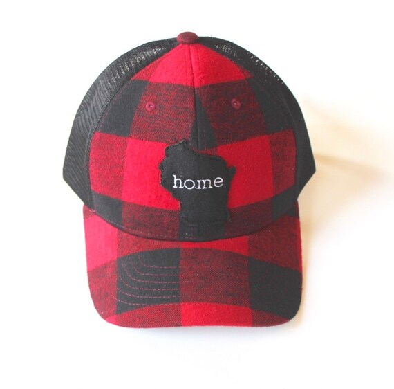 flannel trucker hat