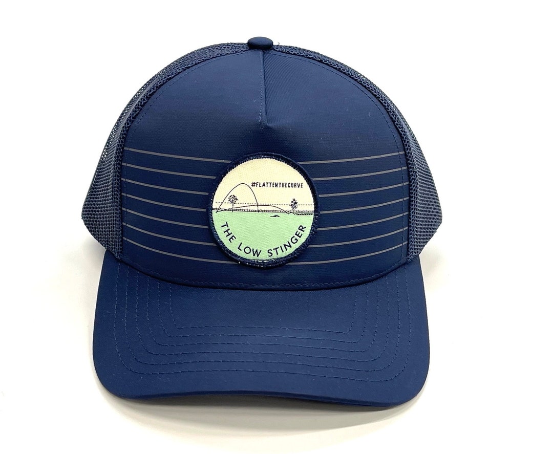 Flatten the Curve Striped Trucker Etsy