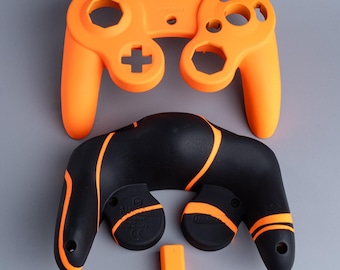 GameCube Custom Controller Shells ~ Neon Orange ~ Custom Painted Shells for OEM Gamecube Controllers