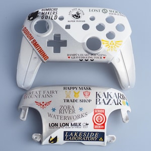 Switch Pro Controller / Shells ~ Ocarina of Time / Zelda Sponsors ~ Custom Painted Shells for Official Nintendo Pro Controllers