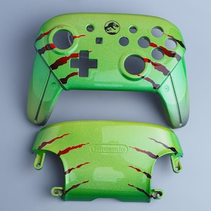 Switch Pro Controller / Shells ~ Jurassic Park ~ Custom Painted Shells for Official Nintendo Pro Controllers