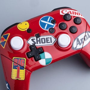 Switch Pro Controller / Shells ~ Kaneda&#39;s Bike / Akira ~ Custom Painted Controller, Official Nintendo ProCon
