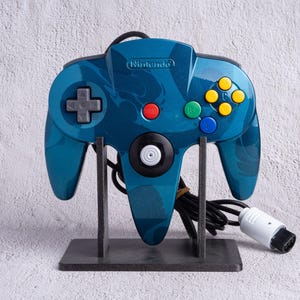 Marble Blue x White - Custom Painted Nintendo 64 Controller