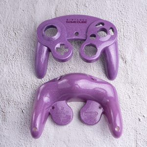 Purple Sparkle - Carcasas de control de GameCube pintadas a medida