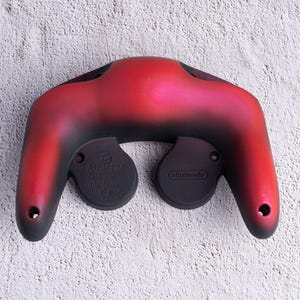 Bottom Shell for GameCube Controller ~ Custom Painted GameCube Controller Red / Black
