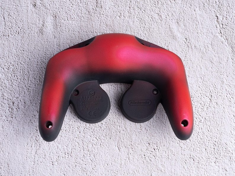 Bottom Shell for GameCube Controller ~ Custom Painted GameCube Controller Red / Black