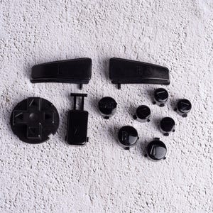 Nintendo 64 Black Button Set - Official Dyed Buttons - OEM Parts - Blackout Buttons