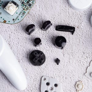 Black GameCube Controller Buttons (ABXY, Start, D-Pad and Z) Blackout Button Set