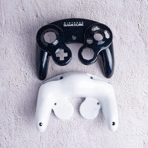 Mitternachtsblau und Weiß - Individuell bemalte GameCube Controller Gehäuse