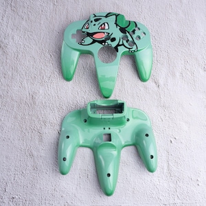 Bulbasaur - Specialmålade Nintendo 64-kontrollskal