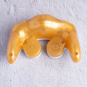Bottom Shell for GameCube Controller ~ Custom Painted GameCube Controller Clear Gold