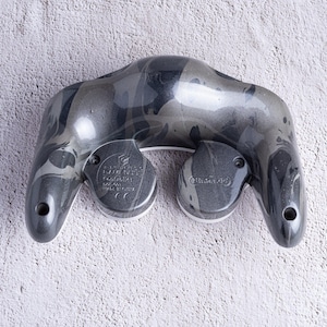 Bottom Shell for GameCube Controller ~ Custom Painted GameCube Controller Silver Marble